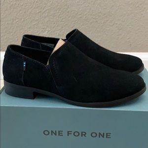 TOMS low suede booties